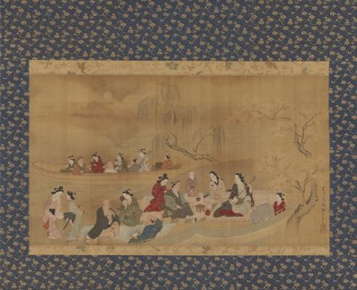 Un picnic de Moronobu Hishikawa